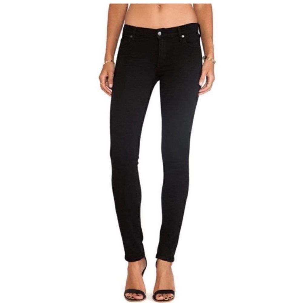 Citizens of Humanity Avedon Slick Skinny Leg Black Jeans